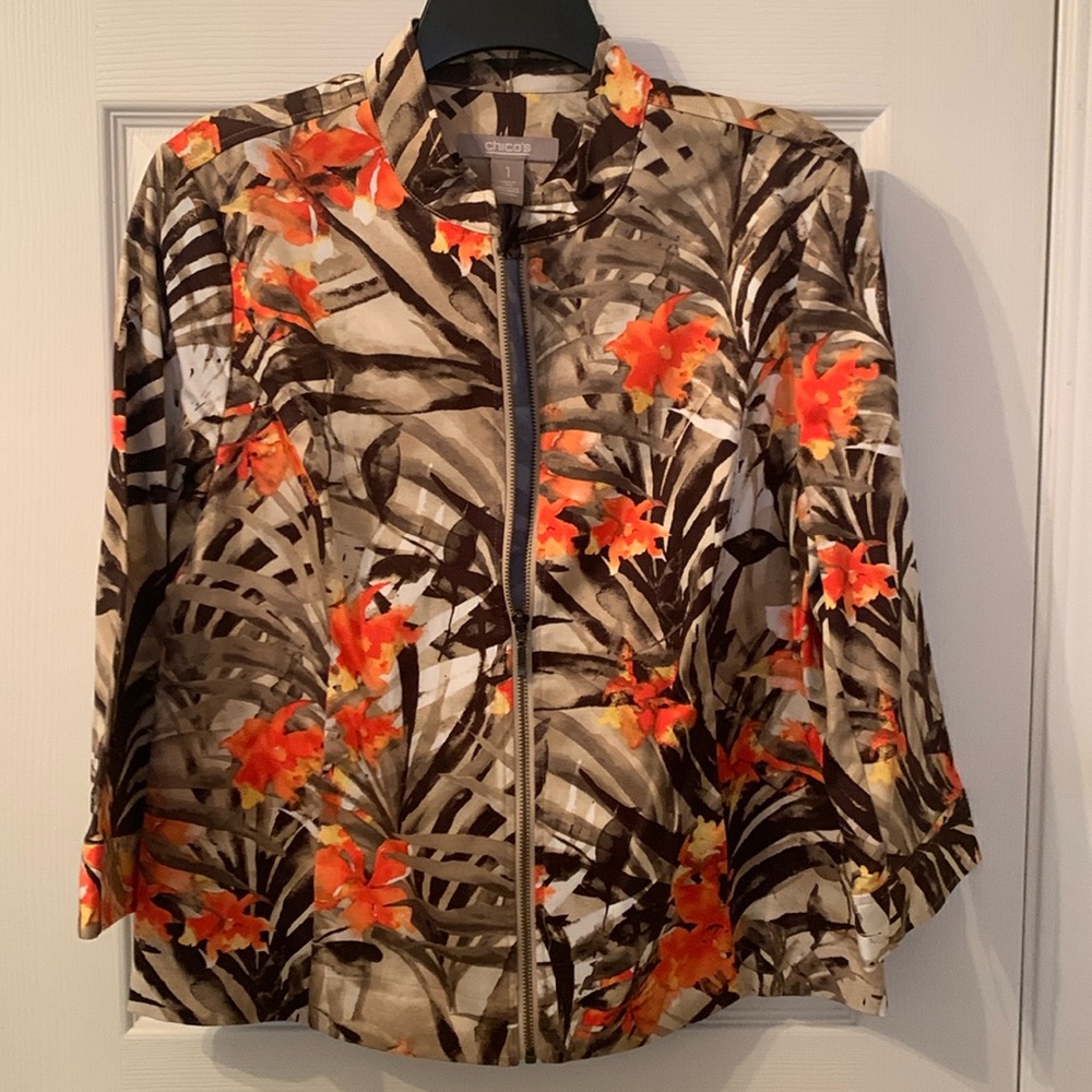Chico size 1 zipper Blazer